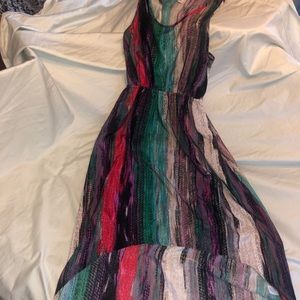 Colorful high low summer dress